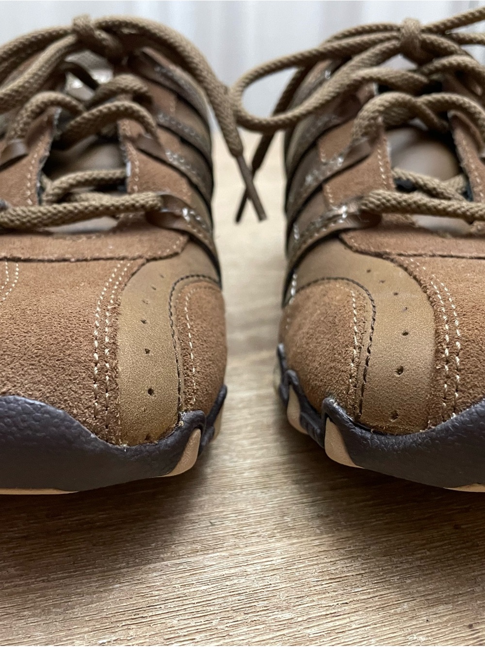 Skechers Brown Leather/Suede Sneakers. Biker Style Patroler in Desert color - Picture 3 of 14